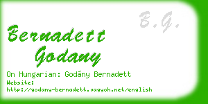 bernadett godany business card